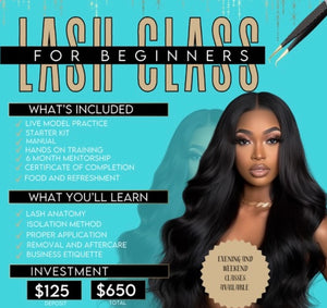 Lash Extension Classes for Beginners Danville, VA/ Burlington, Raleigh NC